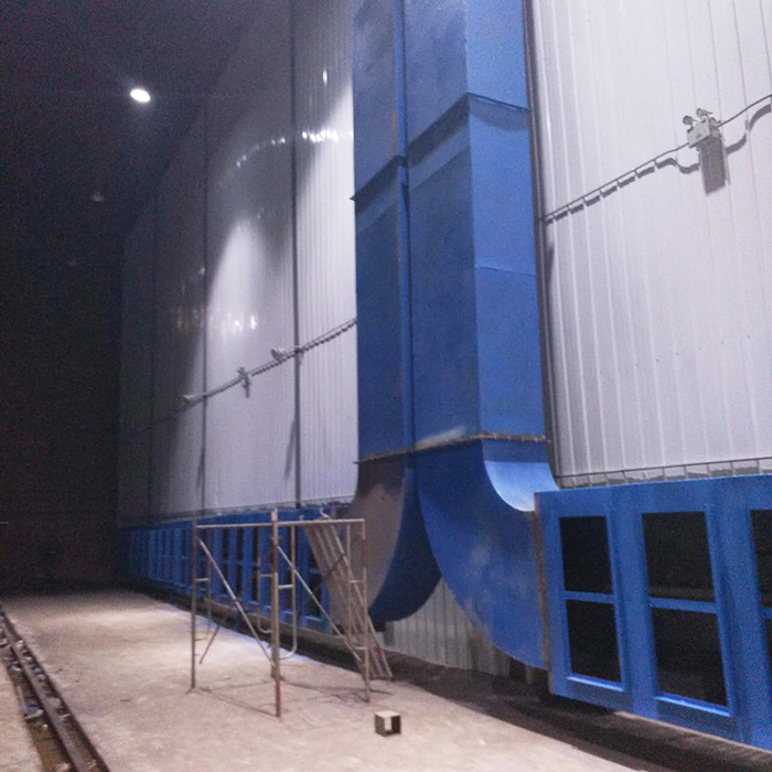 角鋼法蘭風管安裝效果圖